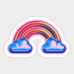 Aesthetic Chrome Rainbow Sticker